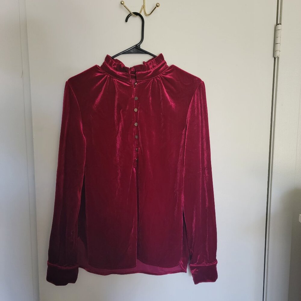 Burgundy Velvet Top